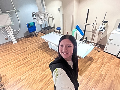 Ava at her internship at Virginia Gay Hospital