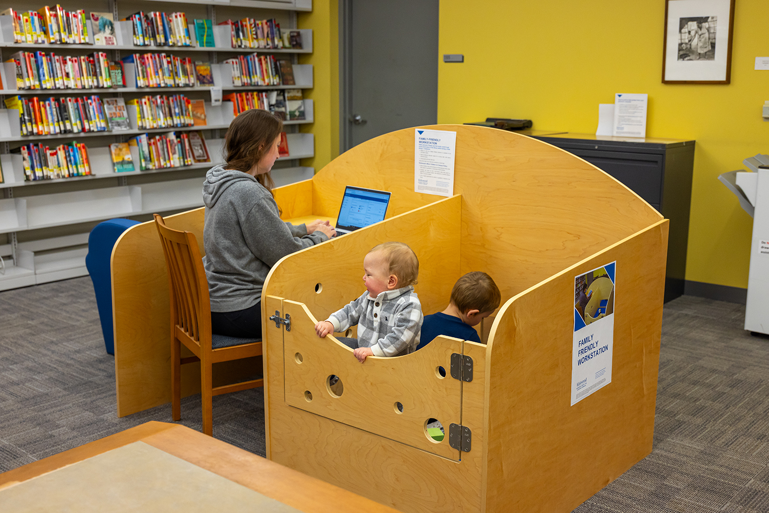 Family study area in the library