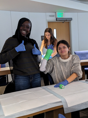 Students try their “hand” at casting